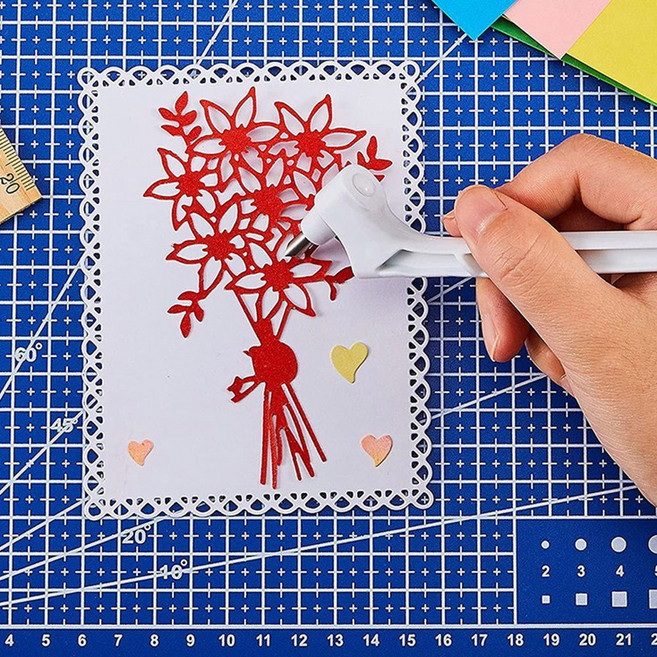 예삐스토어 360도 크레프트 나이프툴 공예칼 회전 DIY 아트 컷팅, 2개, 흰색