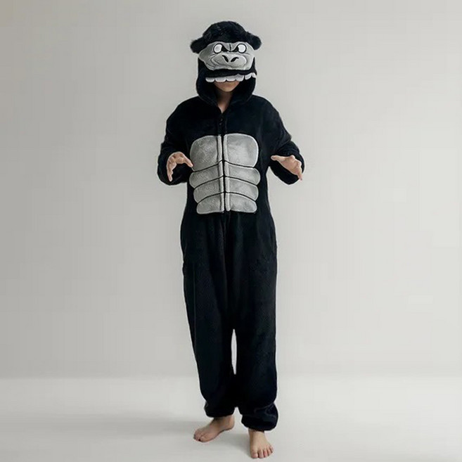 고릴라 잠옷 킹콩 파자마 후드 동물잠옷 Z-6085