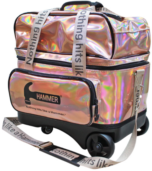 햄머 홀로그램 원볼 롤러백 1볼 볼링가방 볼링백 볼링용품 볼타월증정, 볼타월 1매, 핑크골드, 1개