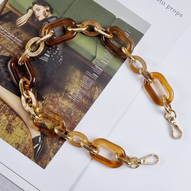 프롬아떼 아크릴 체인 핸드백 스트랩 가방끈 클러치 숄더 악세사리 부자재 탑핸들 아크릴스트랩