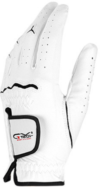 지브이투어 베이직 합피 남성 골프장갑 왼손1장, 화이트