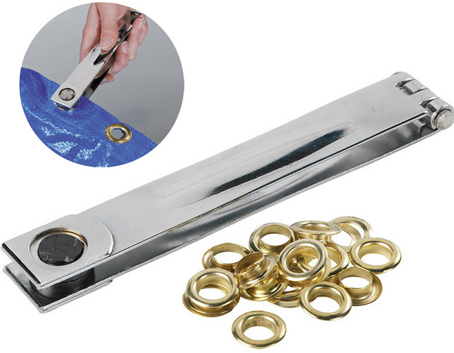 엠클립스 천막용 오링 펀치 아일릿 세트 30mm, 1개, 골드