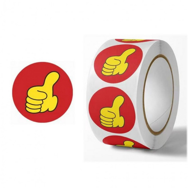 넘버원 엄지척 칭찬 스티커 500pcs S1515 다꾸, 1개, 상세페이지 참조