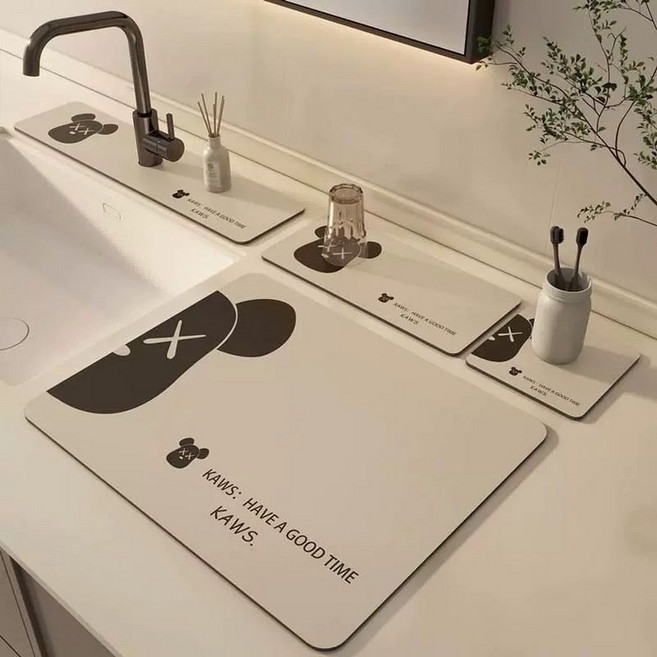 일상감각 싱크대 상판 매트 깔판 2개입 논슬립 주방 깔