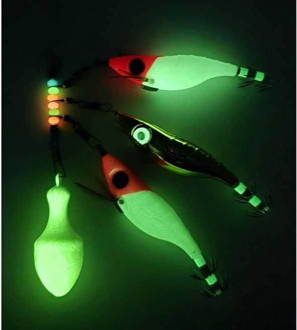 문어 도래 인터락 스냅도래 스냅회전 타코 3단 문어채비 에기 봉돌 (5개입), 1개, 야광구슬 인터락도래(5개입)-L