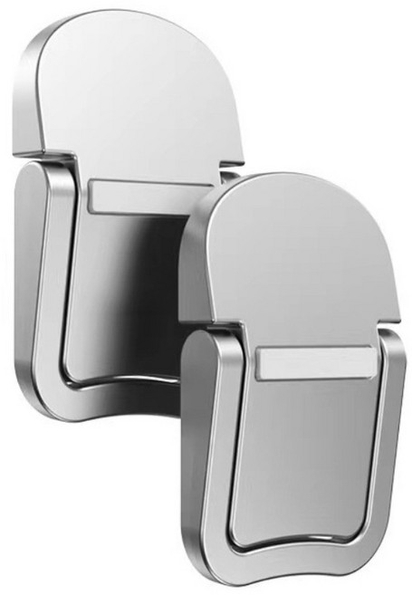 부착형 킥플립 노트북 거치대 쿨러 스탠드, 기본형, 실버