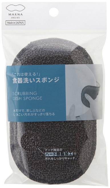 MARNA 日本製海綿菜瓜布 洗碗盤 輕鬆去除頑固污漬, 1個