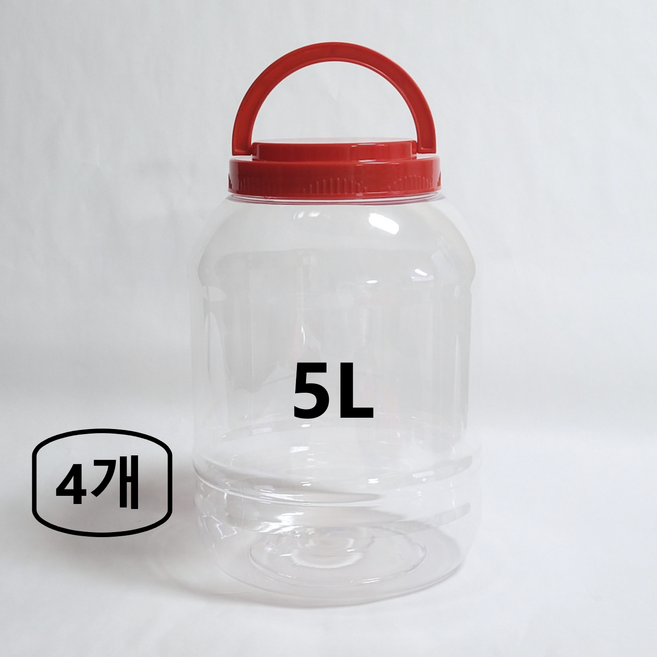 SD 플라스틱 젓갈통 5L 젓갈통 된장통 고추장통, 4개