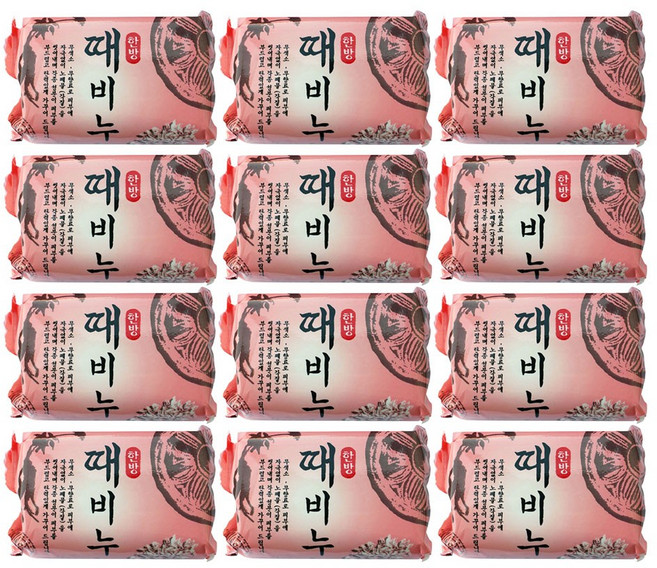 버블 한방 때비누, 130g, 12개