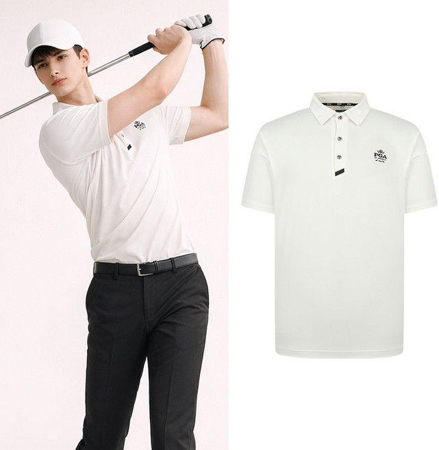 PGA 남성 쿨터치 베이직 반팔 카라티셔츠 PGMTS52323