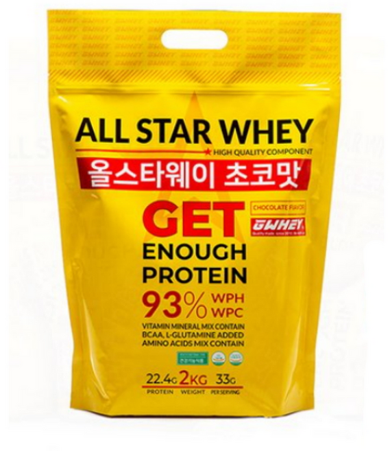 지웨이 ALL STAR WHEY 올스타웨이 초코맛, 1개, 2kg