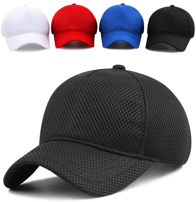 MQUM 시원한 스포츠 쿨 전체 메쉬 캡모자, 블랙, 1개