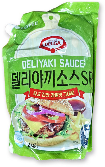 데리야끼소스 (롯데제과 스파우트 2k) X6 닭꼬치용 구이양념용 버거소스용 데리야끼햄버거용 고깃집, 6개, 2kg