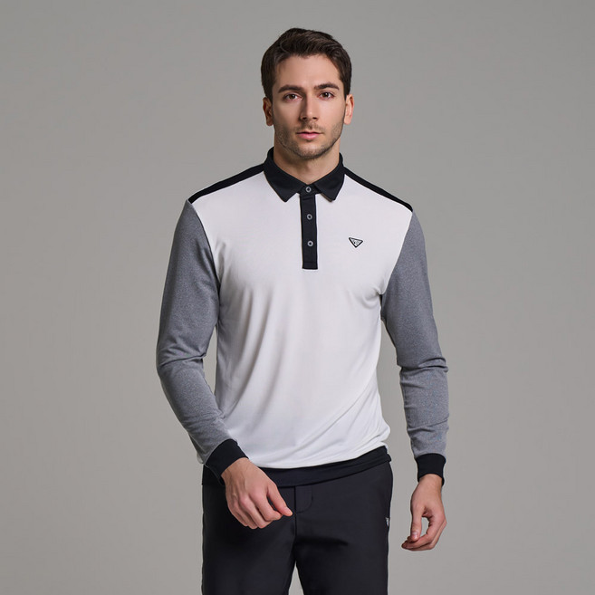 다운블로우 남자 스포츠 기능성 골프웨어 카라 긴팔 티셔츠 DB 6506