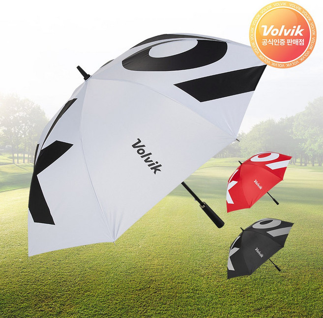 볼빅 정품 VBEB 로고 자동 골프우산 2025년, 블랙, 1개
