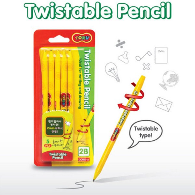 동아 토루 트위스터블 연필 돌려쓰는 연필 10pcsㅡ2B, 10개