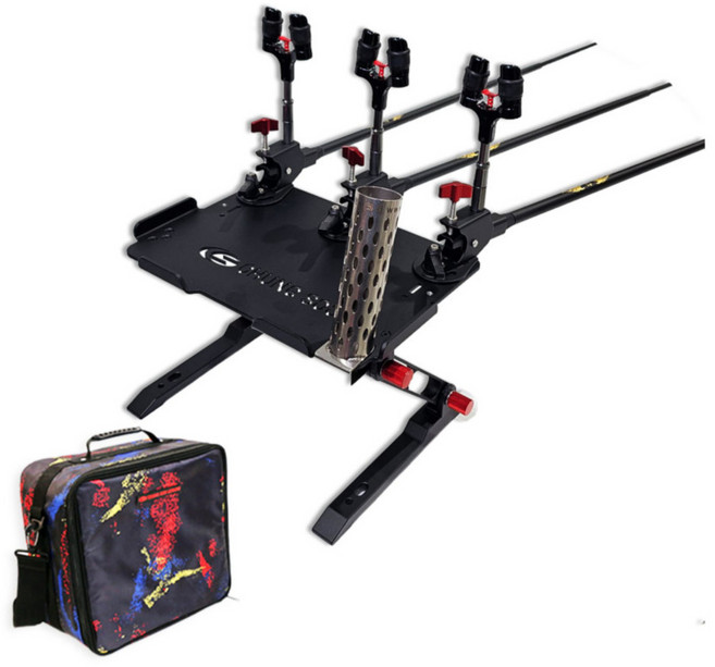 청수 블랙 칸 양어장용 받침틀 세트 받침틀 조작 초간편 국산 정품 사은품증정 파란낚시, 1세트, 3단