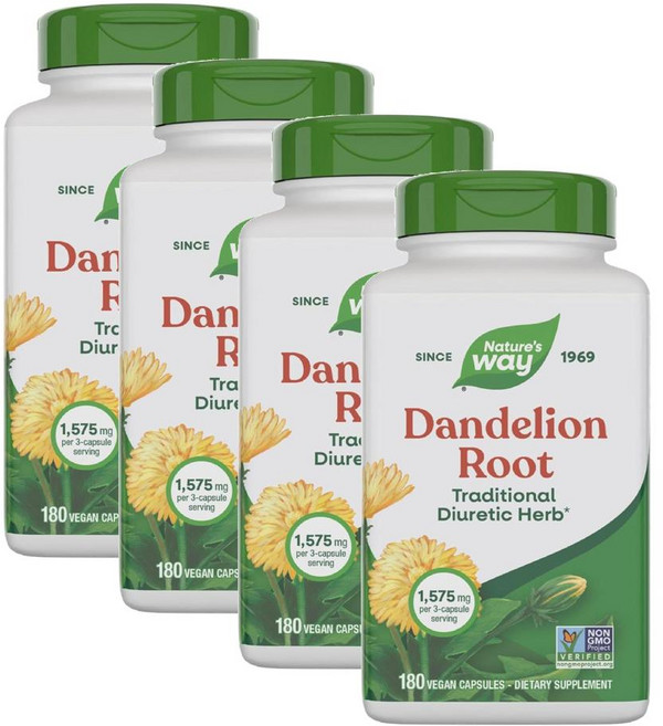네이처스웨이 단델리온 민들레 뿌리 허브 추출물 캡슐 Nature's Way Dandelion Root, 4개, 180정