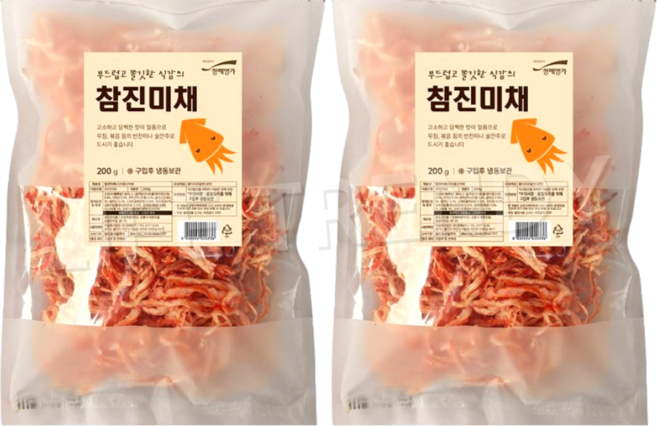 청해명가 부드럽고 쫄깃한 참진미채, 2개, 200g