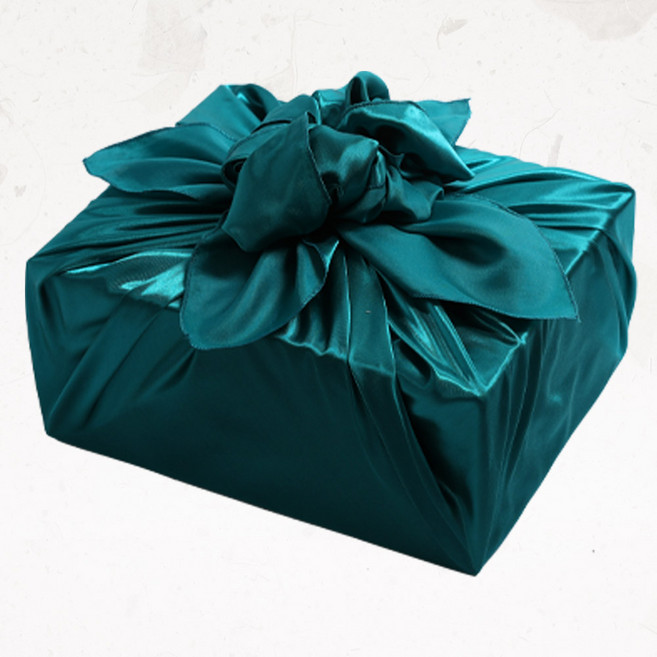 [글라라세상] 선물포장용 공단보자기 중(88x88cm), 청록색, 1장