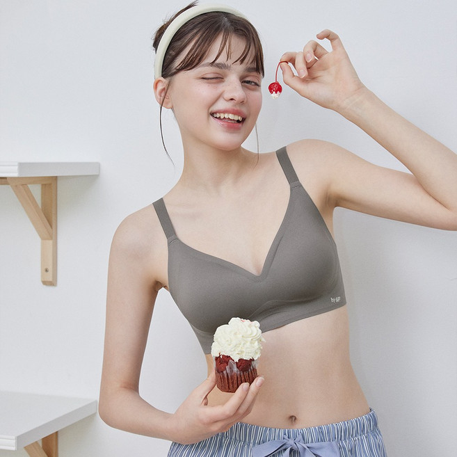 휘게 언더웨어 리프트업 2.0 브라렛 팬티 세트 - 모카