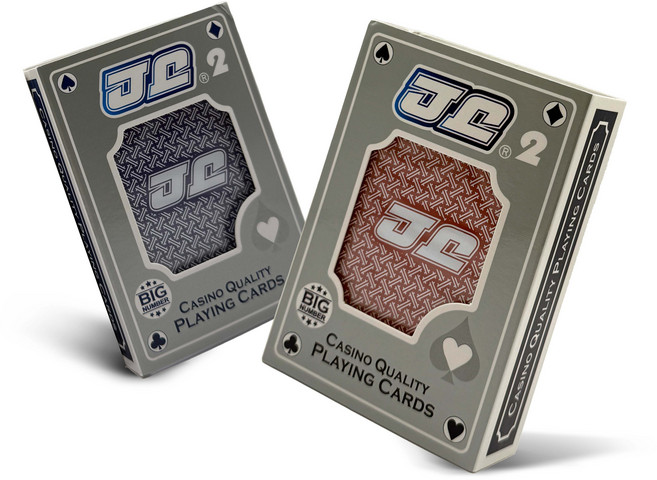 JJ 카지노용 발포엠보싱 큰숫자 트럼프카드, 2팩