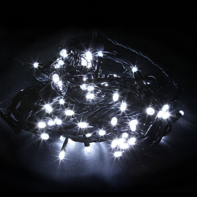 LED 연결 은하수 크리스마스 장식 꼬마 트리 전구 램프 (+점멸) 전원코드 제공, 1개, 백색, 연결은하수_검정선/백색(+점멸)