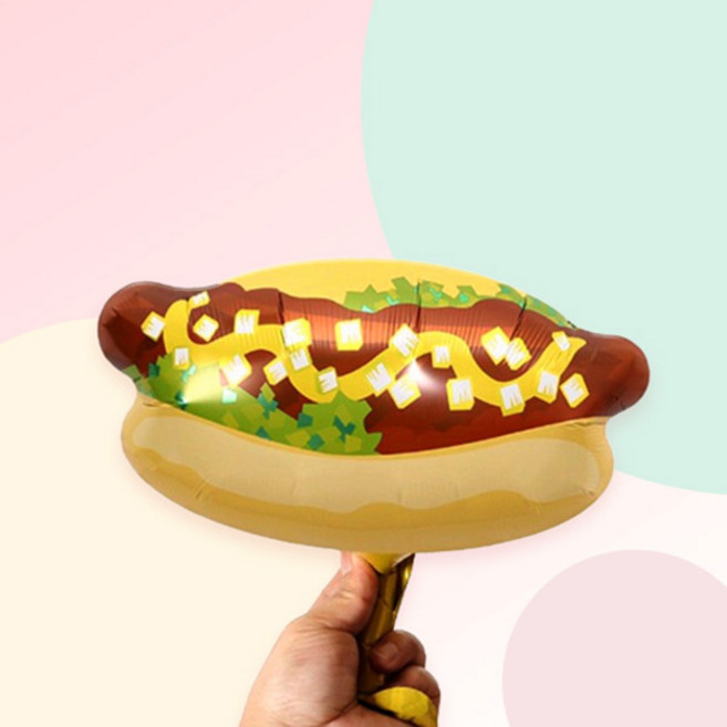 [파티지] 샴페인풍선 맥주 맥주잔 병맥주 피자 여름 풍선, B_D_중형풍선_핫도그