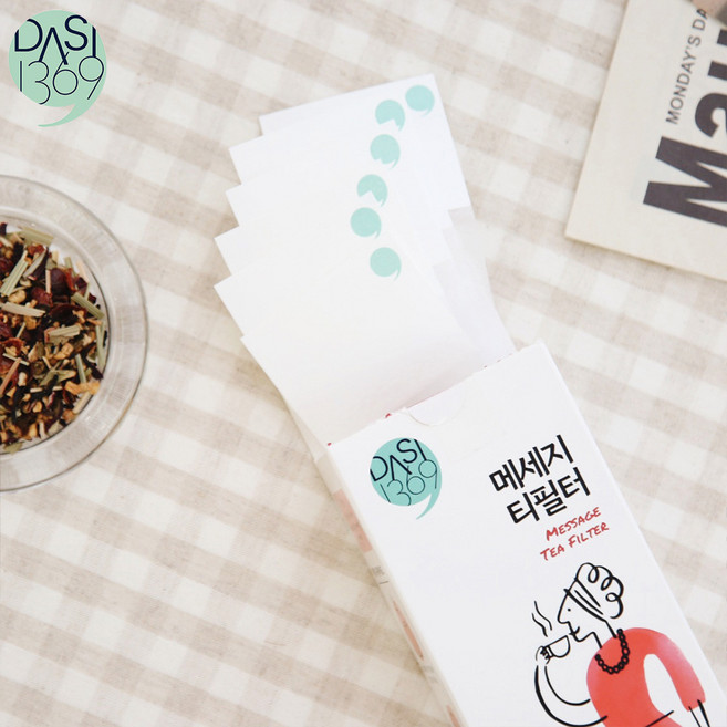 메세지 티필터 대형 80매입 II 주전자용 티백 찻잎거름망 차망 인퓨저 캠핑러잇템, 1개