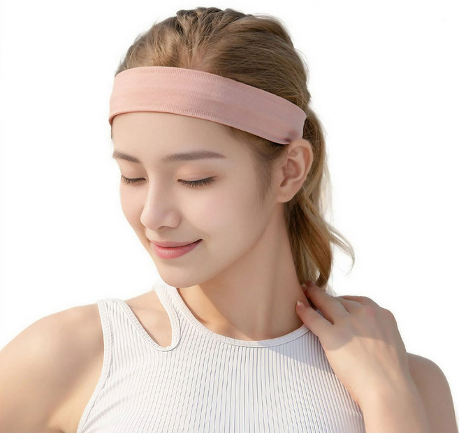 라베코 러닝 스포츠 땀흘림방지 헤어밴드, 1개, 핑크