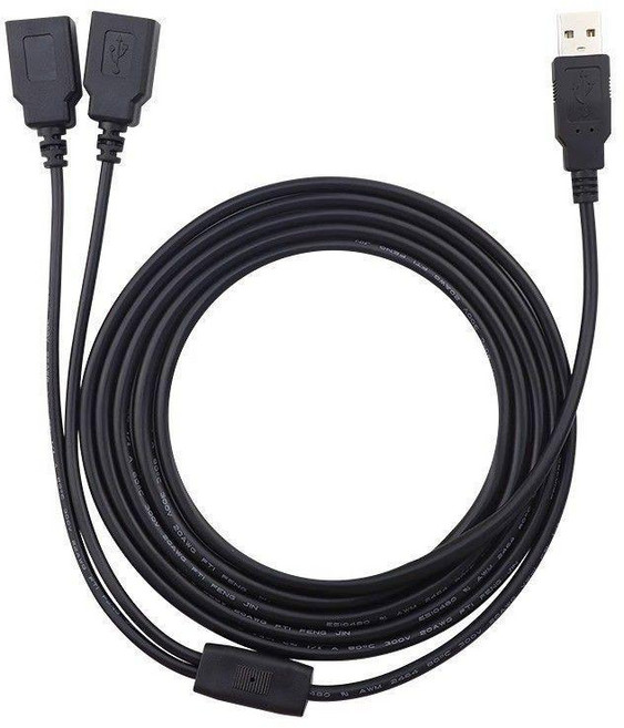 USB公對母一分二充電線, 1個, 3A 1拖2充電線 2.2米, N/A, 2.2米