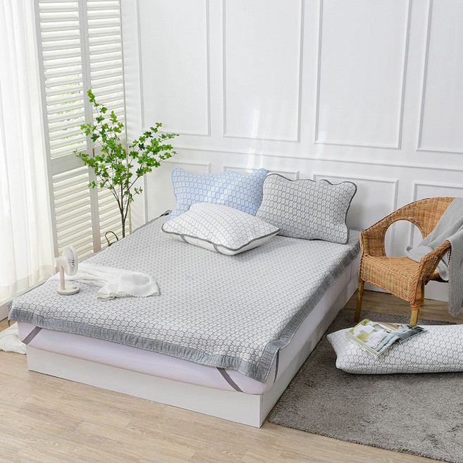 코코링하우스 퍼즐 듀라론 냉감패드 카페트 국내생산 쿨매트 침대 여름 아기, 그레이