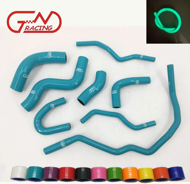 Audi A3 S3 (8P) 시트 린 골프 GTi MK5 2.0 TFSi 실리콘 라디에이터 호스 키트에 적합, 07 Teal (Glow in dark)