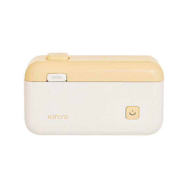 KINYO EasyCut熱感應標籤機 LM-130 迷你可愛 隨身便攜, 黃色, 1個