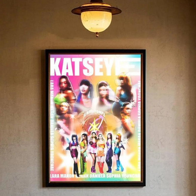 밴드 K-Katseye 포스터 홈 월 아트 차고 룸 장식 방수 종이 인쇄 스티커 거실, 4. 40X60cmNoframe, N. z11
