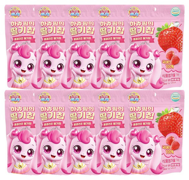 캐치티니핑 하츄핑의 딸기칩 12g, 10개
