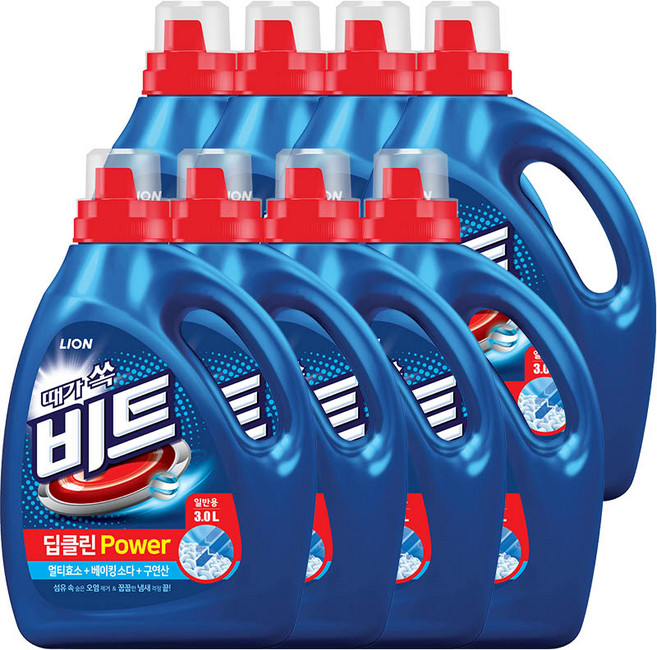 비트 딥클린파워 일반 3L 용기 x 8개
