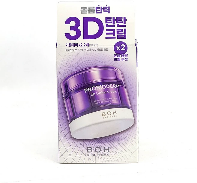 [2통용량] 프로바이오덤 3D 리프팅 크림 50ml+50ml, 50ml, 2개 - 쿠팡