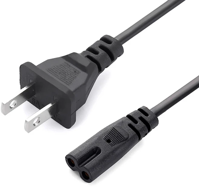 EU 전원 케이블 2핀 IEC320 C7 미국 전원 연장 코드 델 노트북 충전기 캐논 엡손 프린터 라디오 스피커 PS4, 02 US Plug