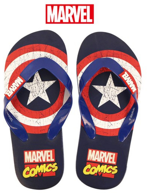 마블 캡틴아메리카 쪼리 슬리퍼 빅사이즈 비치샌들 아쿠아슈즈