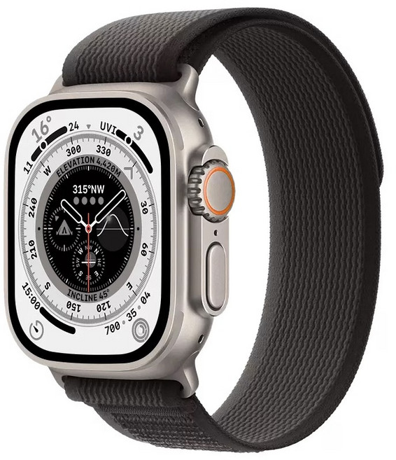 애플워치 호환 트레일 루프 스트랩 나일론 소프트 밴드11 10 9 8 7 6 5 4 3 2 se2/3 ultra2/3 38/40/41/42mm 49/46/45/44/42mm, 차콜