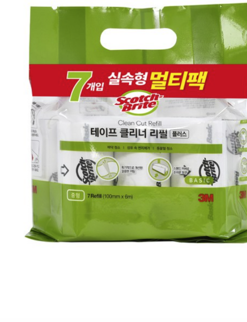 스카치브라이트 실속형 테이프 클리너 플러스 7p 세트 리필, 2개