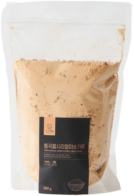 느으림 건강하게 두 번 볶은 통곡물시리얼미숫가루, 3개, 500g