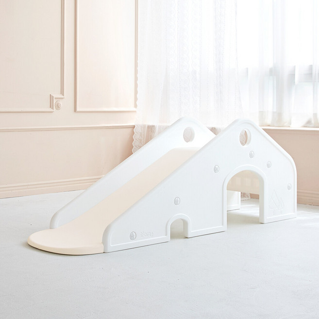 아이팜 코지하우스 아기 미끄럼틀 유아 실내미끄럼틀, 화이트그레이, 1개