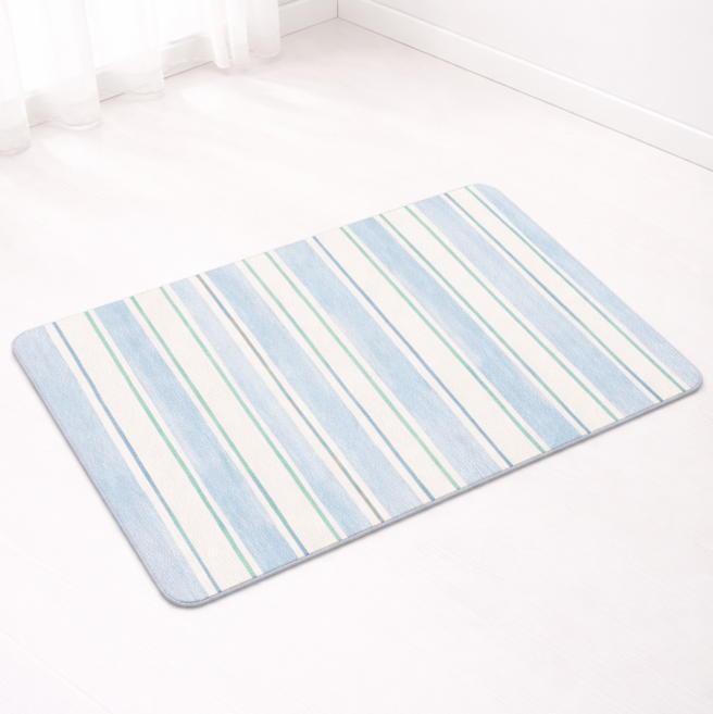 데이아스 빨아쓰는 규조토 발매트, 1개, 마린 스트라이프