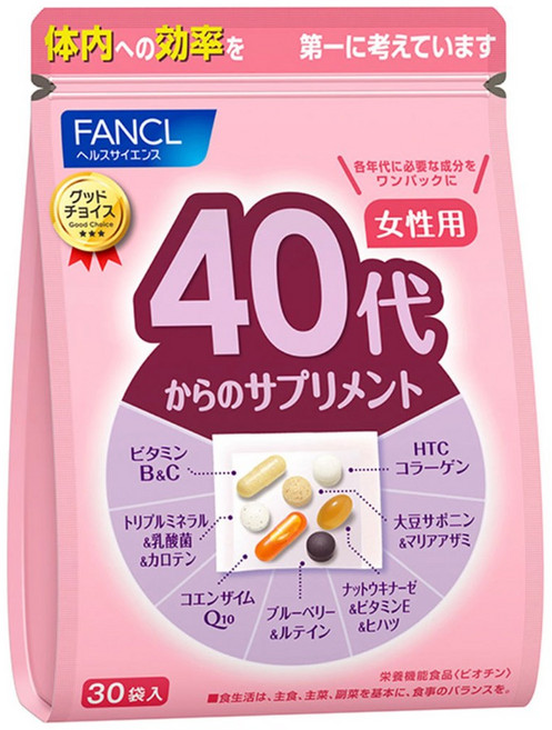 fancl 40代女性綜合維他命, 210顆, 1袋
