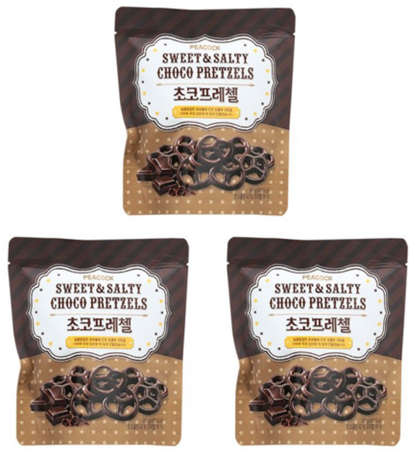 [피코크] 초코프레첼 80g x 3개 / 노브랜드