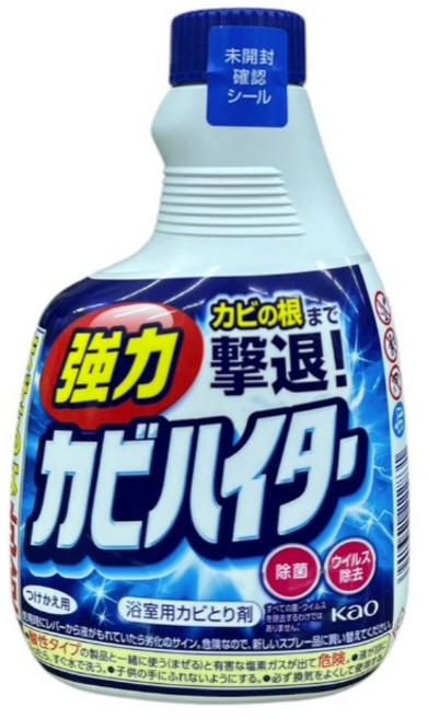 花王 KAO カビハイター 強力除霉清潔劑 補充瓶 400ml 日本製 浴室專用泡沫噴霧, 1個, 單罐