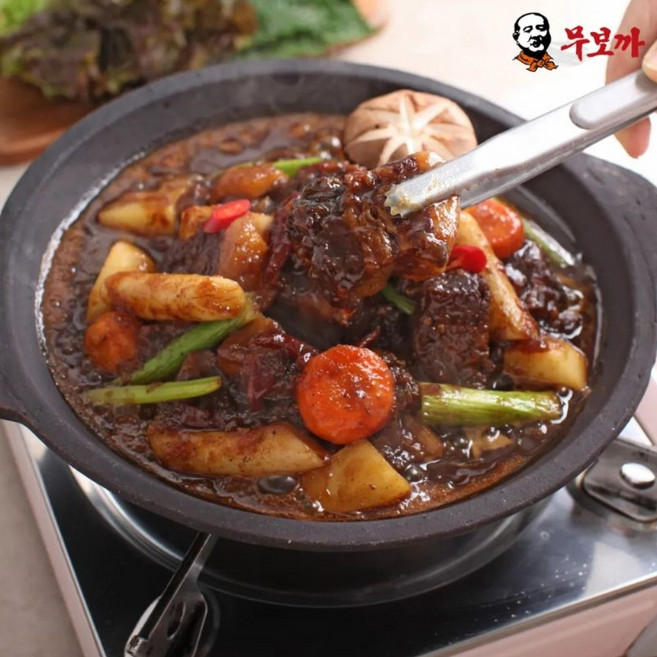 무보까 100% 국내산 한돈 삼겹 순살 돼지갈비찜 (냉동), 2개, 500g