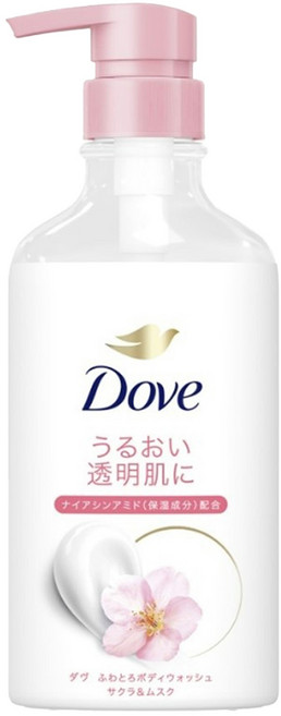 Dove 多芬 柔膚沐浴乳 櫻花&麝香, 450g, 1個